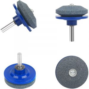 4 Pcs Aff&ucirc;teur &agrave; Lame de Tondeuse &agrave; Gazon Aiguiseur Remplacements de l'Outil de Tondeuse pour Aff&ucirc;tage de Lames de D&eacute;sherbeur Maison Jardin Cour Parc