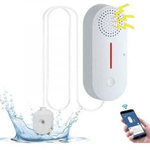 Detecteur de Fuite d'eau WiFi, Detecteur de Niveau d'eau, Detecteur Eau 100dB, D&eacute;tecteur d'eau Capteur D'alarme d'eau sans Fil, Notifications Push