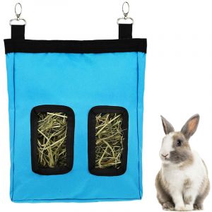 Sac &agrave; foin pour lapins et cochons d'Inde, mangeoire &agrave; foin en tissu pour lapins et cochons d'Inde, sac de rangement pour mangeoire