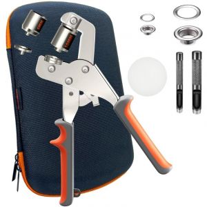 Oeillets Métalliques Kit 6mm et 10mm, Pince à Oeillets pour Bâches et Tissus, set d'oeillets pour Bâches avec 200 Oeillets et Kit d'outils