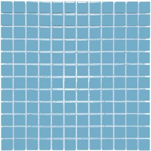 Mosa&iuml;que de gr&egrave;s c&eacute;rame BARCELONA Carr&eacute; 2,3x2,3cm - Bleu Ciel - bo&icirc;te de 0.90 m2