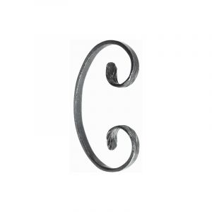 Volute en c finition queue de carpe - Hauteur 150mm Largeur 85mm plat de 16x6mm - Fer forgé - à souder Deco Fer Forge