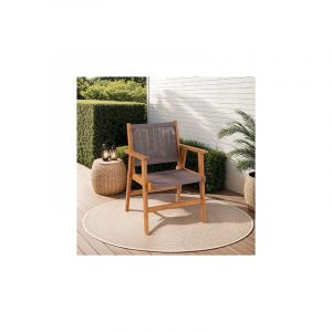 M&s - Fauteuil de jardin 95x70x70 cm en teck et cordes grises