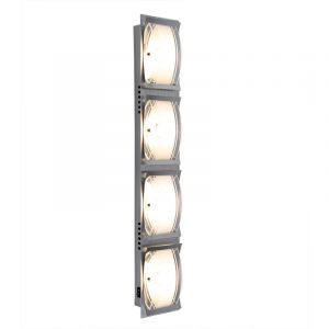 Cob led Applique murale Spot mural Lampe de chambre à coucher Lampe de salle à manger Lampe de cuisine, chrome aluminium verre satiné, 4x 350 lumens