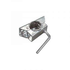 Maxter &ndash; Support roue jockey 35 mm &ndash; Fixation 2 trous &Oslash; 10 mm &ndash; Entraxe 105 mm &ndash; Poign&eacute;e de blocage pour maintien s&eacute;curis&eacute;