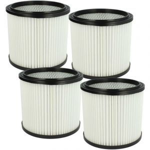 4x filtre pliss&eacute; compatible avec Parkside pnts 30/8 e, 30/7 e, 30/6 s, 30/7, 30/7(E/S), 30/8, 30/8(E/S) aspirateur - noir / blanc - Vhbw