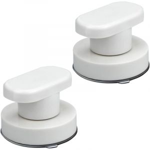 Gabrielle - Lot de 2 poignées à ventouse pour abattant de wc, poignée de porte, tiroir avec ventouse puissante pour porte en verre, miroir en verre