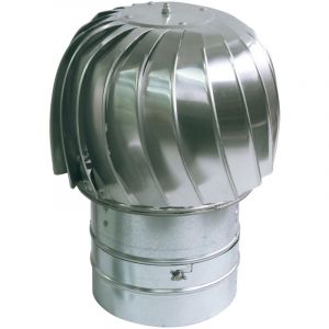 Spiroflex - 250mm Norme filature chemin&eacute;e capot aluminium ventilation de courant descendant
