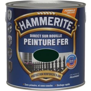 Peinture Direct Sur Rouille Laqué Vert Forêt 2,5 l Hammerite Laqué Vert Forêt