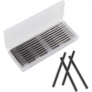 10 Pi&egrave;ces Ensemble de Rabot Electrique Lame, 82mm Raboteuse, pour Rabot Bosch HSS Lame, 82x5.5x1.2mm, pour Rabots Makita, Black & Decker, Bosch,