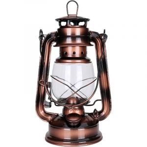 Lampe &agrave; P&eacute;trole Vintage, Lanterne Vintage, Ext&eacute;rieur Lanterne Temp&ecirc;te, Lampe &agrave; Huile Vintage avec Poign&eacute;e pour Int&eacute;rieur et Ext&eacute;rieur Jardin,