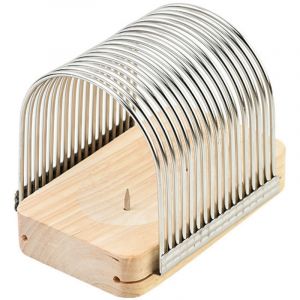 Trancheuse &agrave; Pain, Acier Inoxydable Trancheuse &agrave; Pain Manuelle, Coupe-Pain Compact M&ecirc;me &Eacute;paisseur Planche a D&eacute;couper Pain Manuel pour Pain Fait