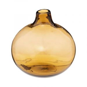 Vase Soliflore en Verre 'Mona' 12cm Ambre