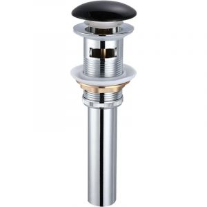 Sjqka - bonde de baignoire, bonde avec trop-plein, laiton, bonde de lavabo, bonde de lavabo avec bouton-poussoir, bonde de salle de bain, bonde de