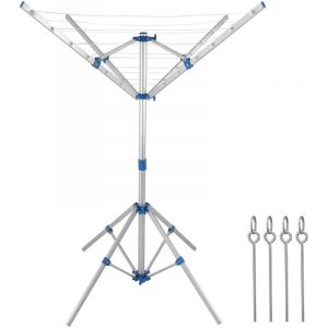No Brand - monzana® Séchoir à linge parapluie sur pieds étendoir à linge pliable aluminium 4 Bras 4 pieds réglable en hauteur
