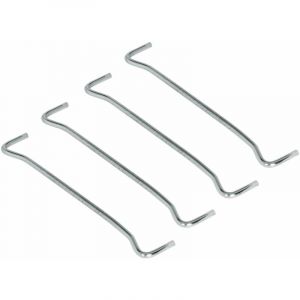 4x Taquet su&eacute;dois pour fixation invisible dans fonds bois rainur&eacute;s en acier nickel&eacute; &oslash; 5mm Meuble Etag&egrave;re Console Tablette Ferrure Bretelle