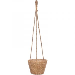 Cache-pot suspendu en osier BONI, Ø 15 cm