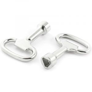2 Pcs Cle Triangle Poubelle Clé Poubelle Jaune Triangulaire Clef Triangle à Douille en Métal - Lntyq