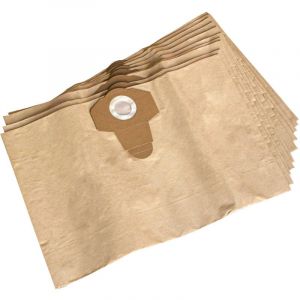 Vhbw - 10x Sacs compatible avec parkside pnts 1400 / 1500, pnts 30 / 6 s aspirateur - papier, 38cm x 24,5cm, marron