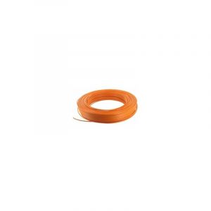 Fil électrique rigide - H07VU - 1,5mm² - Orange - VU1,5O - Couronne de 100m