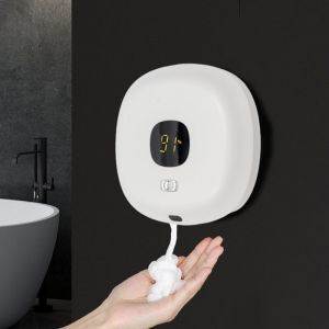 Distributeurs de savon, 300ml distributeur de savon automatique mural blanc distributeur de savon &eacute;lectrique sans contact distributeur de savon en