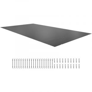 Bache a Bulle Piscine Hivernage, Anthracite en pvc 650-680 g / m&sup2; Couverture Solaire Piscine Rectangulaire, 4x8 m Maille Serree pour les Piscines