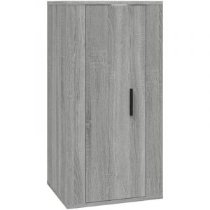 Helloshop26 - Meuble tv multimédia étagère télévision buffet téléviseur salle à manger salon chambre mural sonoma 40 x 34,5 x 80 cm gris