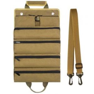 Sac &agrave; outils enroulable pour homme/femme, organiseur d'outils &agrave; roulettes durable et imperm&eacute;able, bandouli&egrave;re multifonctionnelle, sac &agrave; roulettes