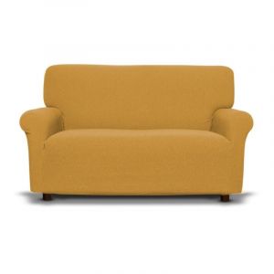 Housse de canap&eacute; extensible ocre de New York, anti-rayures, pour canap&eacute;s avec accoudoirs, housse de canap&eacute; universelle, fabriqu&eacute; Fauteuil cm. 60-100