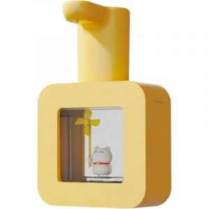 Distributeur de Savon Automatique &Agrave; Capteur, &Eacute;clairage Doux et Chaud Cartoon Pet Machine Liquide de Lavage des Mains &Eacute;tanche(Jaune)