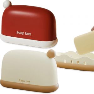 Bo&icirc;te &agrave; Savon Voyage, 2 Pi&egrave;ces Bo&icirc;te Savon Voyage, Imperm&eacute;able Porte-Savon, Solide pour Salle de Bain, R&eacute;cipient &agrave; Savon avec Couche de Drainage