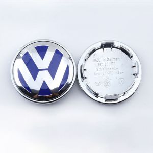 4 pi&egrave;ces cache-moyeux 65mm pour Volkswagen, couvre-centre de jante avec logo auto, accessoire tuning pour roues de voiture