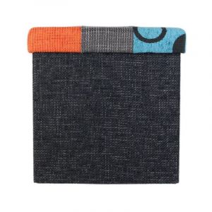 Paris Prix - Pouf & Coffre de Rangement 'Patchwork' 38cm Multicolore