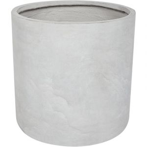 Cache-Pot d'Extérieur Rond 51 x 51 x 50 cm en Fibre d'Argile Gris Messene