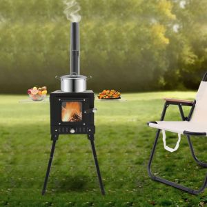R&eacute;chaud &agrave; bois de camping, petit r&eacute;chaud de tente, petit r&eacute;chaud &agrave; bois, r&eacute;chaud de camping, r&eacute;chaud &agrave; bois portable pour le camping, r&eacute;chaud de