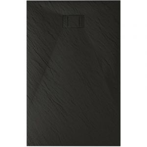 Idralite &ndash; Receveur de douche rectangulaire 70x150 cm &ndash; Anthracite effet pierre &ndash; Hauteur 2,6 cm extraflat &ndash; Mat&eacute;riaux acrylique et r&eacute;sine polyester