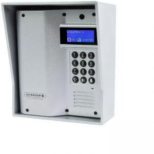 Platine de rue 600 m&egrave;tres autonome sans-fil longue distance - UltraCOM3 argent&eacute;e + visi&egrave;re argent&eacute;e