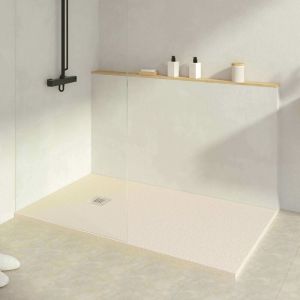 KOES - Receveur de douche en r&eacute;sine mod&egrave;le INDO &ndash; 70x120 &ndash; Cr&egrave;me RAL 1013