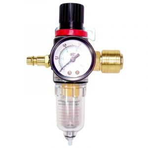 D&eacute;tendeur d'air comprim&eacute;, filtre &agrave; air, r&eacute;gulateur de pression 1/4 BPS avec s&eacute;parateur d'eau, raccords rapides