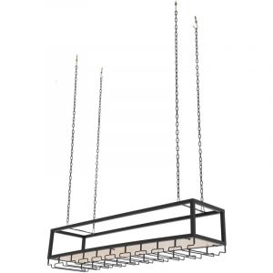 Tagère de plafond, étagère en verre à vin pour le plafond, étagère à vin, étagère décorative réglable en hauteur, support de plafond, pour bars,
