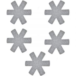 Prot&egrave;ge Po&ecirc;les et S&eacute;parateur de Casseroles 5PCS S&eacute;parateurs Po&ecirc;les Prot&eacute;ges Casseroles en Feutre Protections Casseroles Prot&egrave;ge-Po&ecirc;le Antid&eacute;rapantes