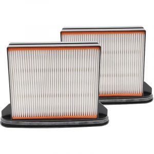 2x filtre compatible avec Spit AC1630P, AC1625, AC1600, AC1630PM aspirateur - filtre à eau/à plis plats/HEPA noir / blanc / gris - Vhbw