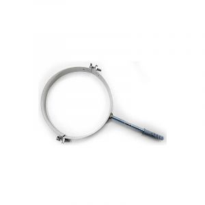 Cheminee Collier mural avec col et cheville en acier inoxydable poli DN 140 conduit de cheminee, tuyau en acier inoxydable 316