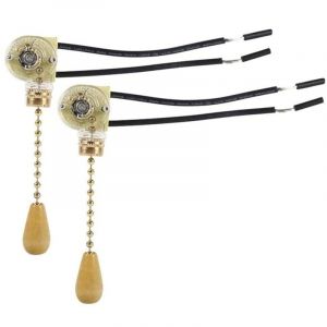 Sollbry - Interrupteur à Tirette, Interrupteur à Tirette de Ventilateur, Mur Lampe Tirer Interrupteur, Pour Applique Murale à led, Ventilateur de
