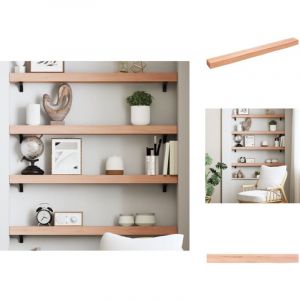 Vidaxl - tagère murale marron clair 100x10x6cm bois chêne massif traité - Étagère Murale - Étagère Rustique - Étagère En Bois - Étagère Chêne