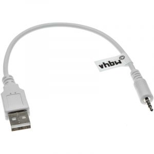 Câble de chargement usb compatible avec jbl Synchros E30, E40BT, E45BT, E50BT, S400, S400BT écouteurs, blanc, 20.5cm - usb 2.0 de type a - 2,5mm