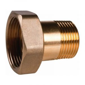 Raccord laiton 2 pièces à porter plate femelle écrou libre 1-1/4' (33/42) - Mâle 1' (26/34) Thermador