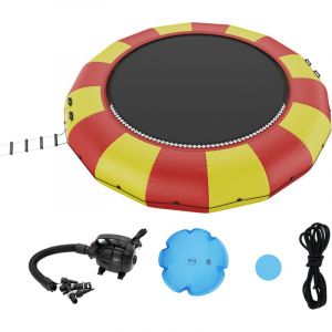 Mophorn - vevor Trampoline Aquatique Gonflable, Trampoline sur l'Eau 537x90cm, Plate-forme Natation Portable avec Echelle 5 Marches et Pompe a Air