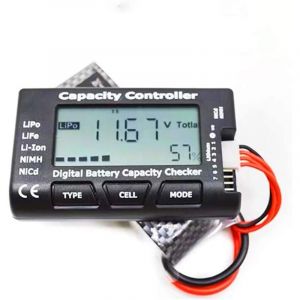Testeur de capacit&eacute; de Batterie num&eacute;rique, Capacit&eacute; de la Batterie de Tension V&eacute;rificateur Contr&ocirc;leur Testeur avecEcran lcd, pour LiPo Vie NiMH Li-ION
