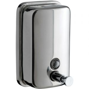 Distributeur de savon mural en inox brossé - chromé brossé - 800ml